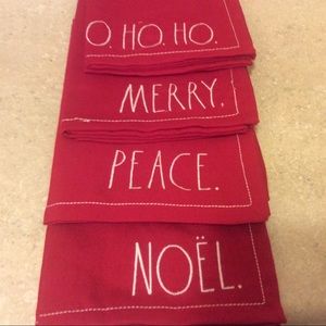 Rae Dunn HOLIDAY Embroidered Napkins